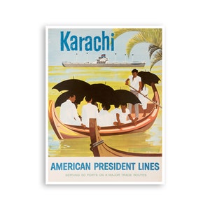 Karachi Pakistan Travel Poster Sign Wall Decor Art Print (XR2462)