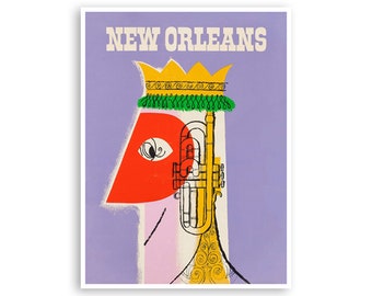 New Orleans Art Vintage Mardi Gras Travel Poster Wall Print Home Decor (XR3173)