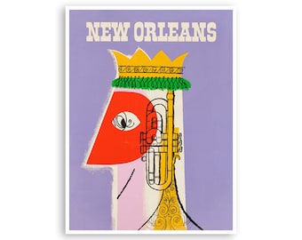 New Orleans Art Vintage Mardi Gras Travel Poster Wall Print Home Decor (XR3173)