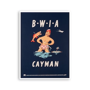 Cayman Islands Art Retro Poster Art Travel Poster Wall Art Print (XR2816)