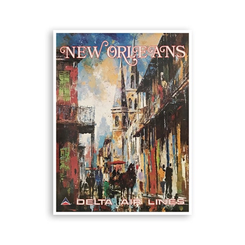 New Orleans Art Vintage Travel Poster Wall Print Home Decor Etsy