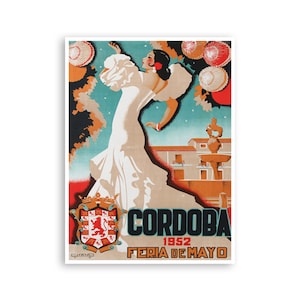 Cordoba Festival Poster 1952 Spain Art Spanish Travel Print (XR3227)a