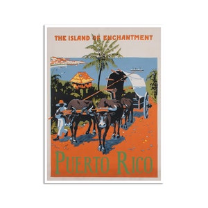 Puerto Rico Painting Travel Poster Puerto Rican Art Print (XR4516)a
