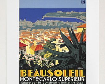 Plakat Monte Carlo Art Beausoleil Wystrój domu (XR190)
