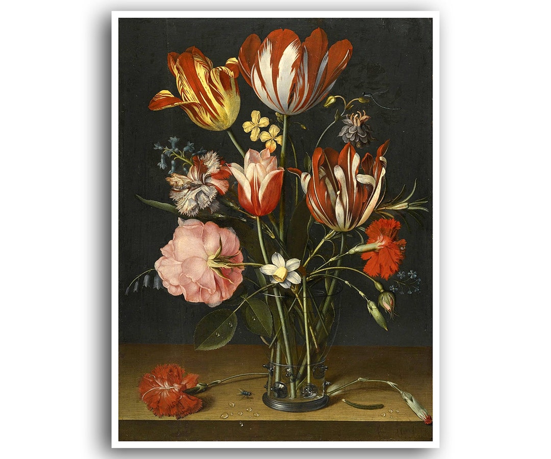 Botanical Print Tulip Poster Flowers Art Print Plant Wall Decor ...