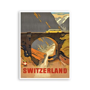 Switzerland Travel Poster Swiss Art Print (XR2754)a