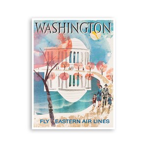 Washington DC Poster Travel Art Wall Decor Vintage Print (XR3739)