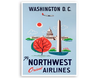 Washington DC Art Travel Poster Wall Decor Vintage Print (XR2466)