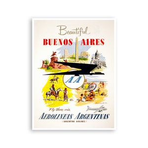 Argentina Wall Art Buenos Aires Travel Poster Print (XR3886)