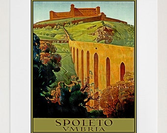 Italy Travel Print Poster Umbria Wall Art (XR143)