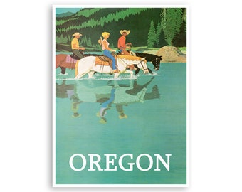 Oregon Wall Art Travel Poster Vintage Home Decor (XR3120)