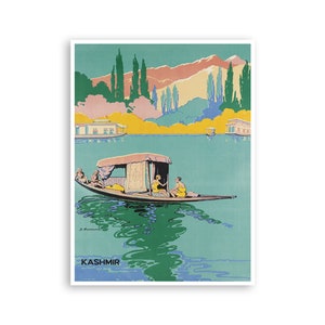 Kashmir Travel Poster India Art Vintage Print Wall Decor (XR2762)a
