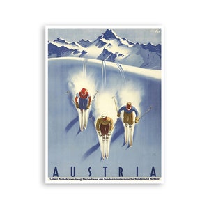 Austria Ski Poster Travel Print Wall Art (XR137)