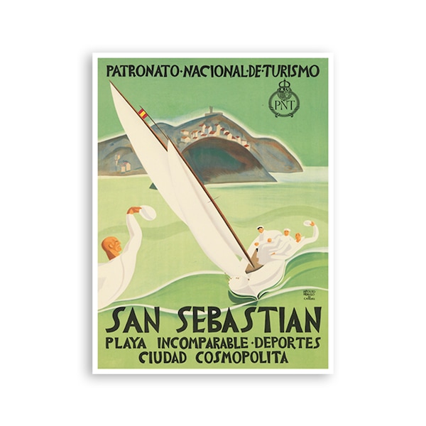 San Sebastian Poster Vintage Spain Travel Art (XR3410)