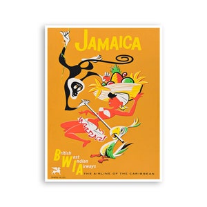 Jamaica Travel Art Print Poster Jamaican Vintage Home Decor (XR3279)