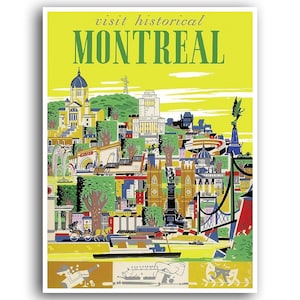 Travel Poster Montreal Canada Art Print Home Decor (XR1201)