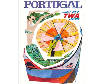 Portugal-Kunst-Wanddekoration, Retro-Reiseposter (ZT581)