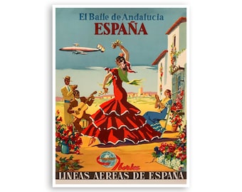 Spain Art Print Travel Poster Spanish Home Decor (XR879)