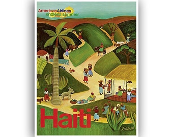Haiti Art Print Travel Poster Retro Home Decor (XR1519)