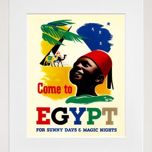 Egyptian Art Travel Poster Egypt Print  (ZT358)a