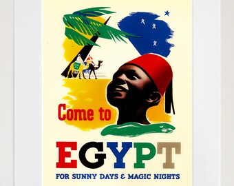 Ägyptisches Kunst Reiseposter Ägypten Druck (ZT358)a