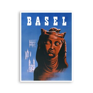 Basel Schweiz Kunst Schweizer Reise Poster Druck (XR3216)a
