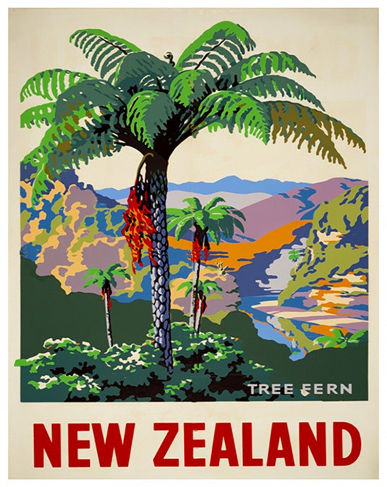 New Zealand Travel Art Sign Wall Decor Poster Print XR311 image 3