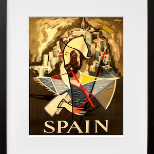 Spain Travel Poster Historic Spanish Art Print (ZT157)a
