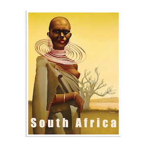 Impresión artística de Sudáfrica Póster de viaje africano (XR4814)a