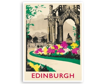 Edinburgh Scotland Art Travel Poster Print Scottish Home Decor (XR3180)