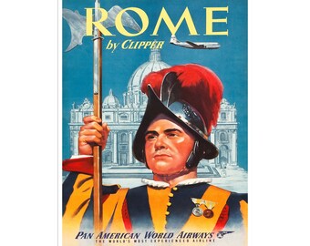 Rome Travel Art Poster Italy Print Vintage Home Decor (XR2594)