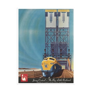 Train Poster Travel Art Railroad Wall Art Print (XR1717)