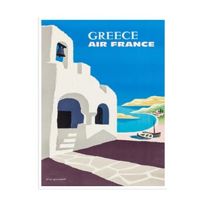 Art Greece Travel Poster Greek Print Vintage (XR2421)