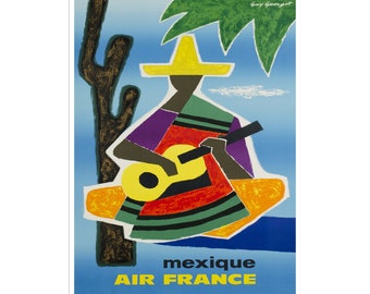 Mexico Travel Poster Mexican Present Wall Art Print Retro (XR2643)