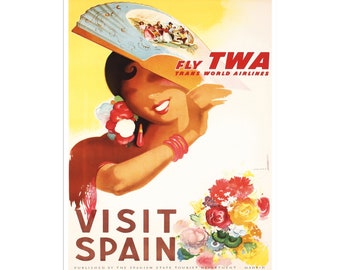 Art Spain Poster Vintage Spanish Travel Print Wall Decor (XR2150)