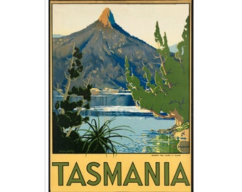 Art Tasmania Travel Poster Australia Home Decor Retro Print (XR2429)