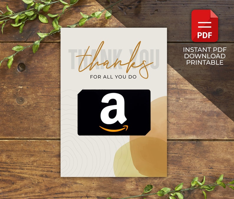 PRINTABLE Gift Card Holder Amazon Card Holder Gift Giving Etsy