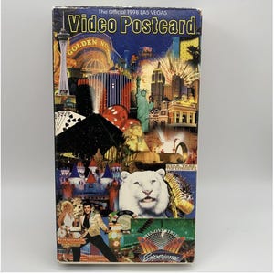 Vintage 90er Jahre Las Vegas Video Postkarte VHS