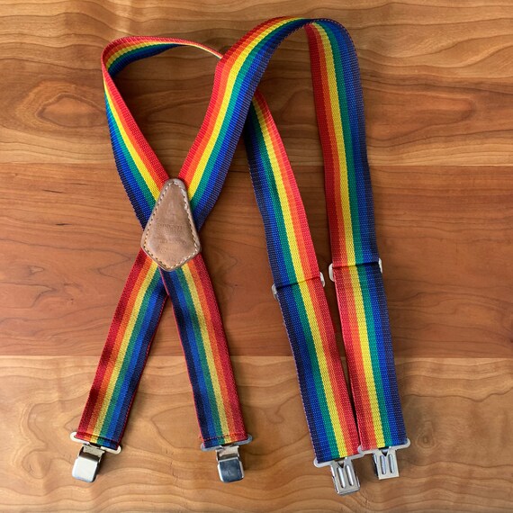 Vintage 70s/80s Rainbow Suspenders - image 2