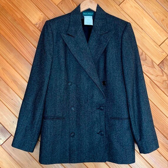 Vintage Double Breasted Navy Blazer 14 16 main image 1
