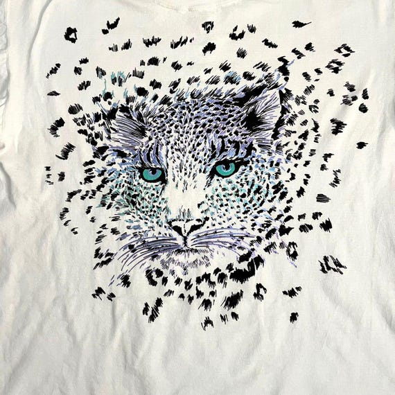 トップス 80's 90's Vintage Leopard Shirts Vintage 80s/90s Glittery Leopard T-shirt - Etsy