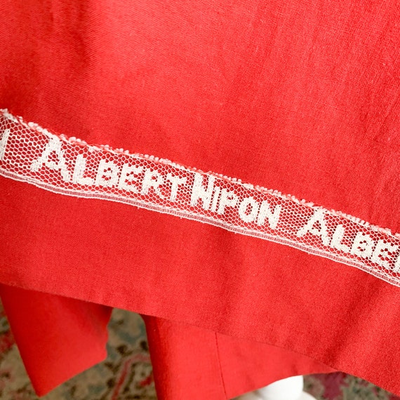 Vintage 70s Albert Nipon Cotton Wrap Dress with R… - image 3