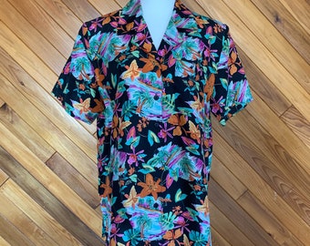 Vintage 90s Deadstock Washable Silk Hawaiian Shirt by Anna and Frank