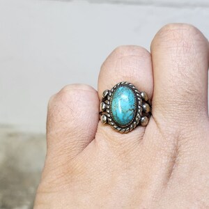 Older Navajo Turquoise Ring Size 8