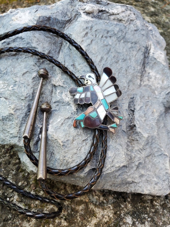 Native American Important Phillip Sekaquaptewa Vintage Hop Sterling Silver Bolo Tie Native American Important Phillip Sekaquaptewa Vintage Hop Sterling Silver Bolo Tie