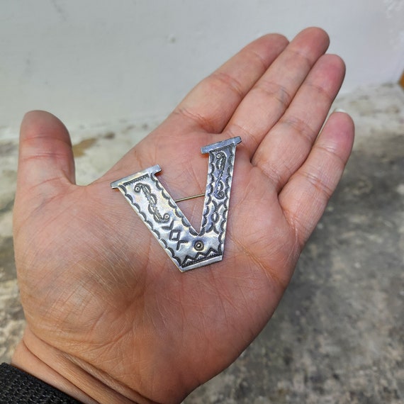 WWII Era Navajo V for Victory Pin - image 1