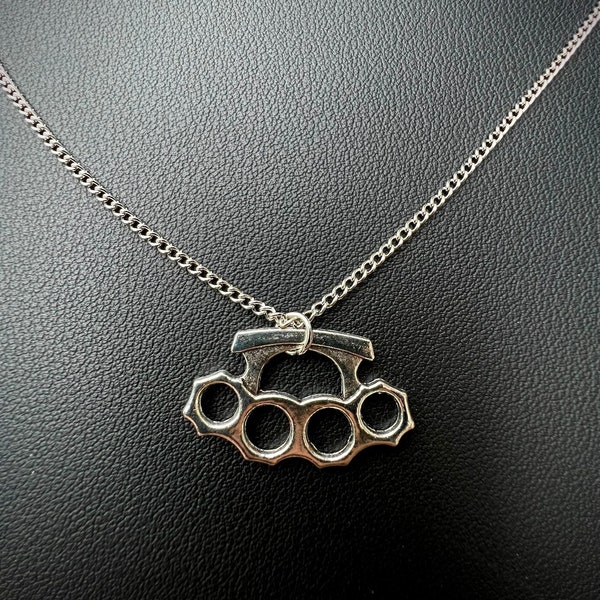Brass Knuckles Necklace Etsy
