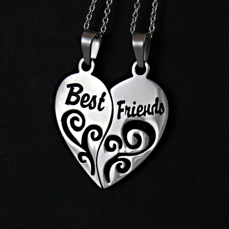 Best Friends collar set 2pcs acero inoxidable collar mejores Etsy
