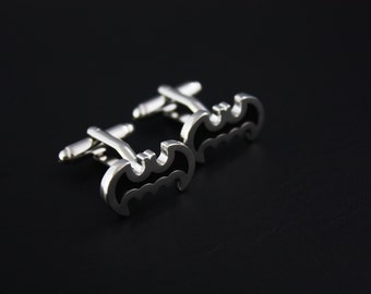 Night Guardian Men's Cufflinks - A Tribute to the Dark Hero