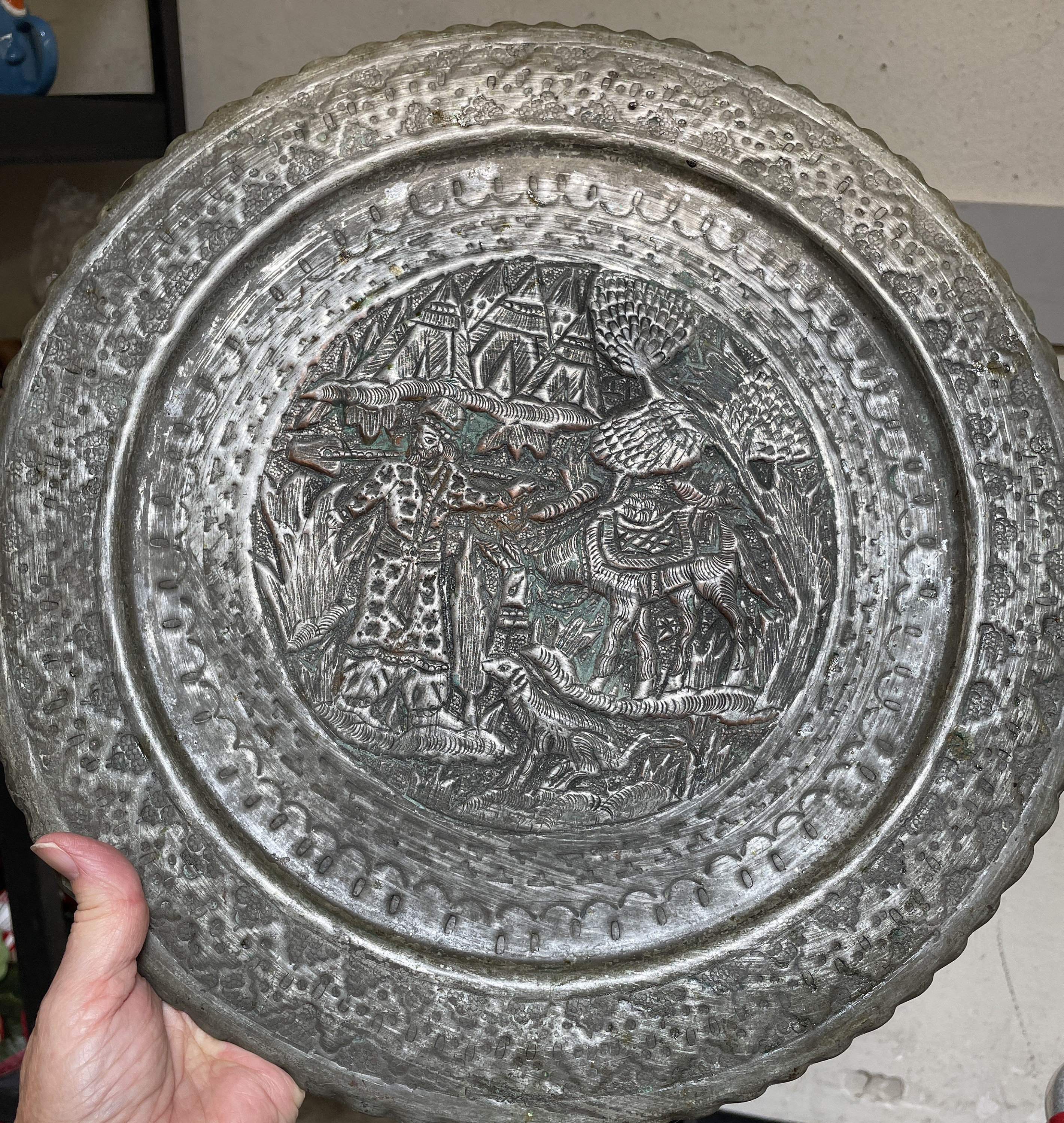 B425s「トランプ図変り皿 3枚」オールドノリタケ　クラブ　スペード　ハート Antique Persian Copper Tray - Etsy